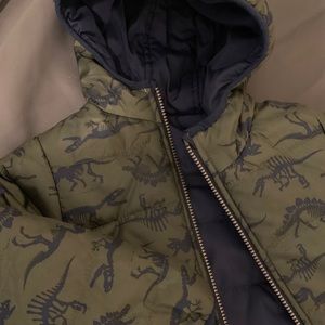 Reversible Dinosaur Puffer Jacket